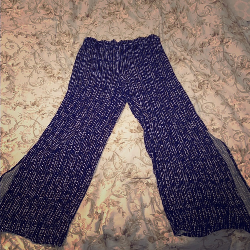 Flare pant w/ slits down legs